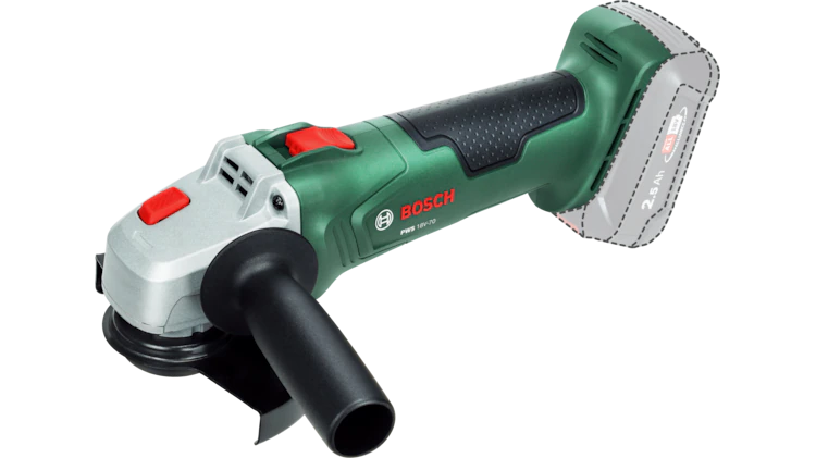 Аккумуляторная угловая шлифмашина Bosch Green PWS 18V-70, 125 мм, 1,7 кг, solo