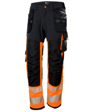Брюки Helly Hansen ICU HI-VIS класса 1 со съёмными карманами-подсумками, оранжевые