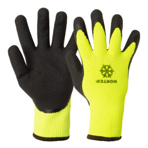 Wortex 355 перчатки зимние с латексным покрытием, жёлтые