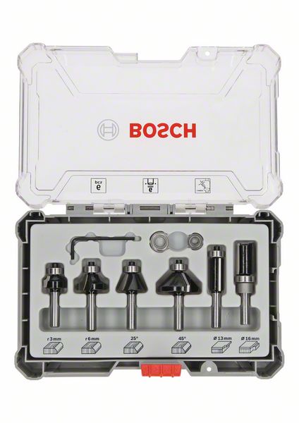 Набор фрез Bosch, хвостовик 6 мм, из 6 предметов