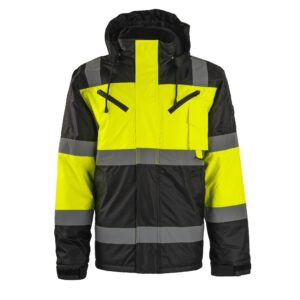 Зимняя куртка HW Basic Dale чёрная/Hi-Vis жёлтая