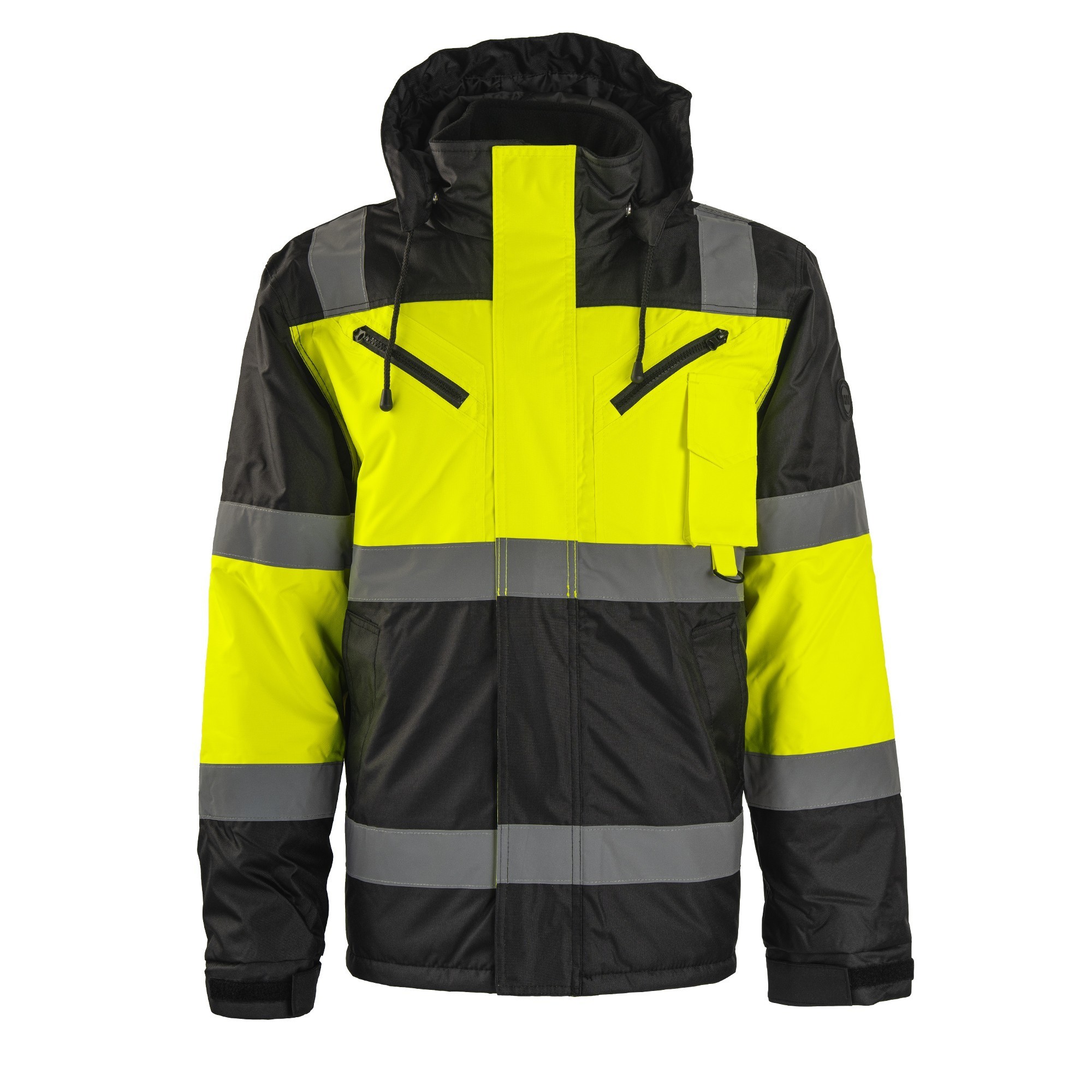 Зимняя куртка HW Basic Dale чёрная/Hi-Vis жёлтая