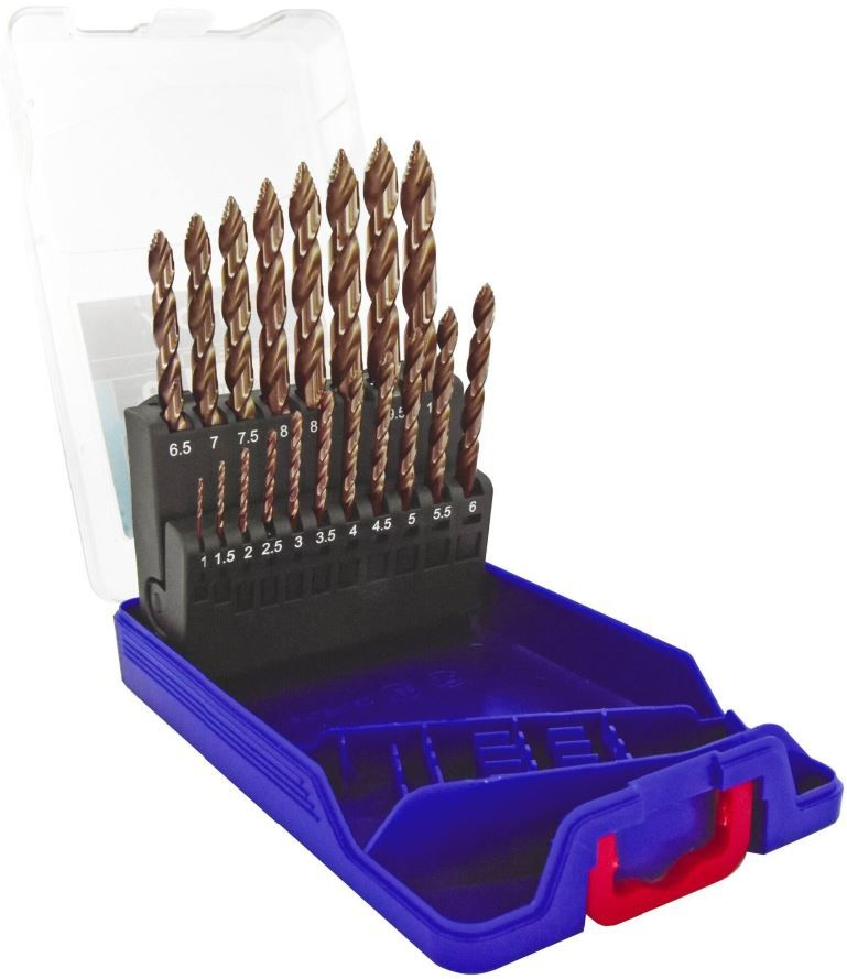 Tivoli HSS Smart Point Ti2CN Fusio 19, набор неполных сверл Ø1–10 мм