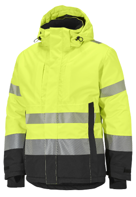 Gesto HIVIZ talvejope kapuutsiga, klass 3, kollane/must