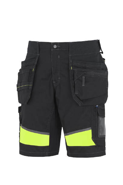 Björnkläderi lühikesed püksid, ripptaskutega, must/kollane