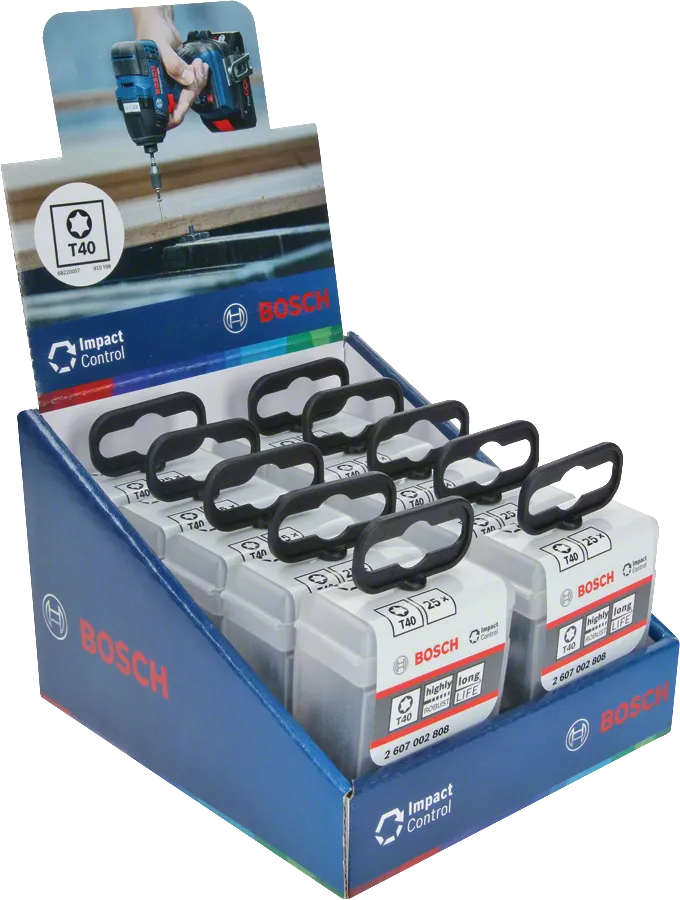 Ударопрочная бита для отвертки Bosch Impact, 25 мм - TX40 (25 шт./кор.)
