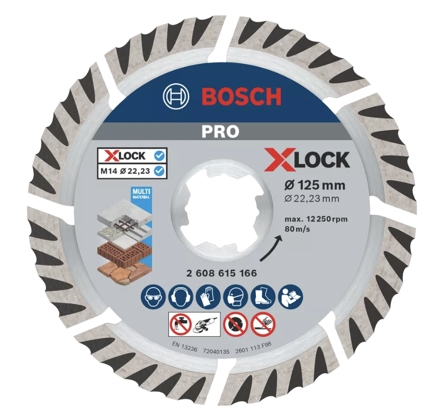 Универсальная футболка Bosch PRO X-Lock Ø125 x 22,23 мм