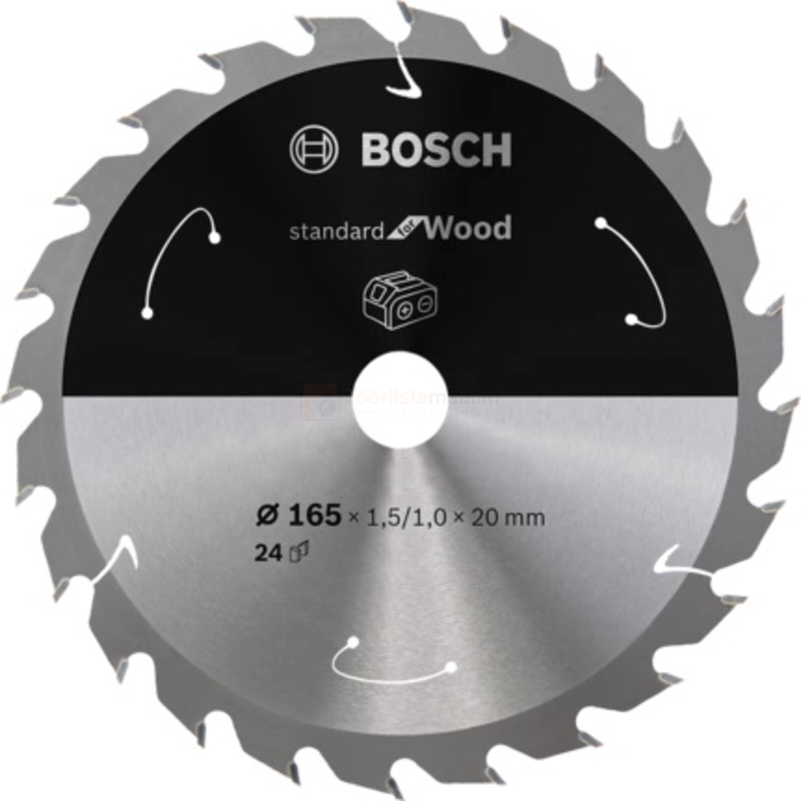 Bosch Standard akusaeketas puidule 165x20x1.5/1.0 24 hammast