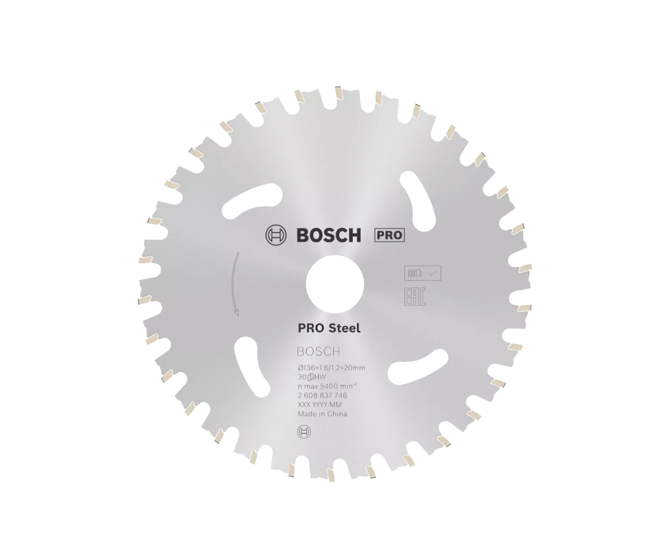 Bosch saeketas «Стандарт для стали» Ø136x20x1,6/1,2x30T (GKM 18)