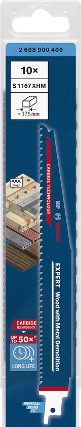 Торцовочное полотно Bosch дерево+металл S 1167 XHM 225 мм (1 из 10)