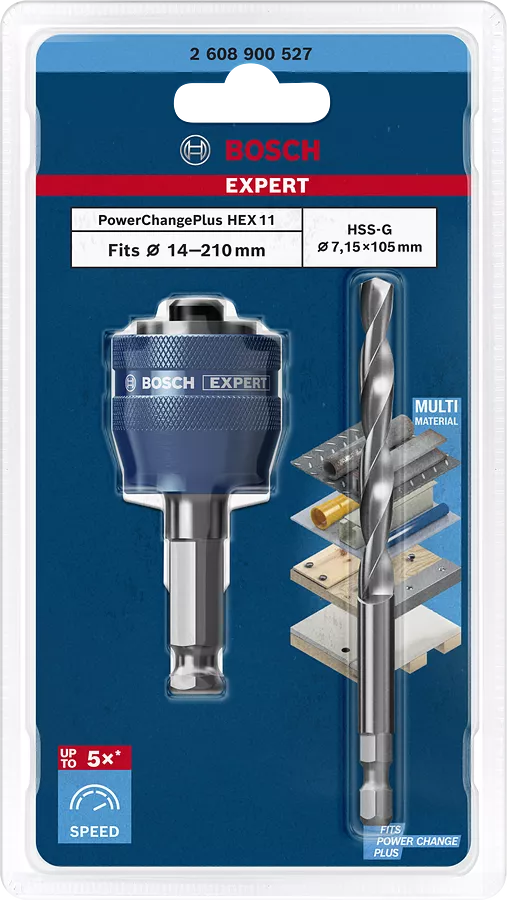 Bosch Expert augusae kiiradapter juhtpuuriga HSS-G 7,15x105мм (1шт)