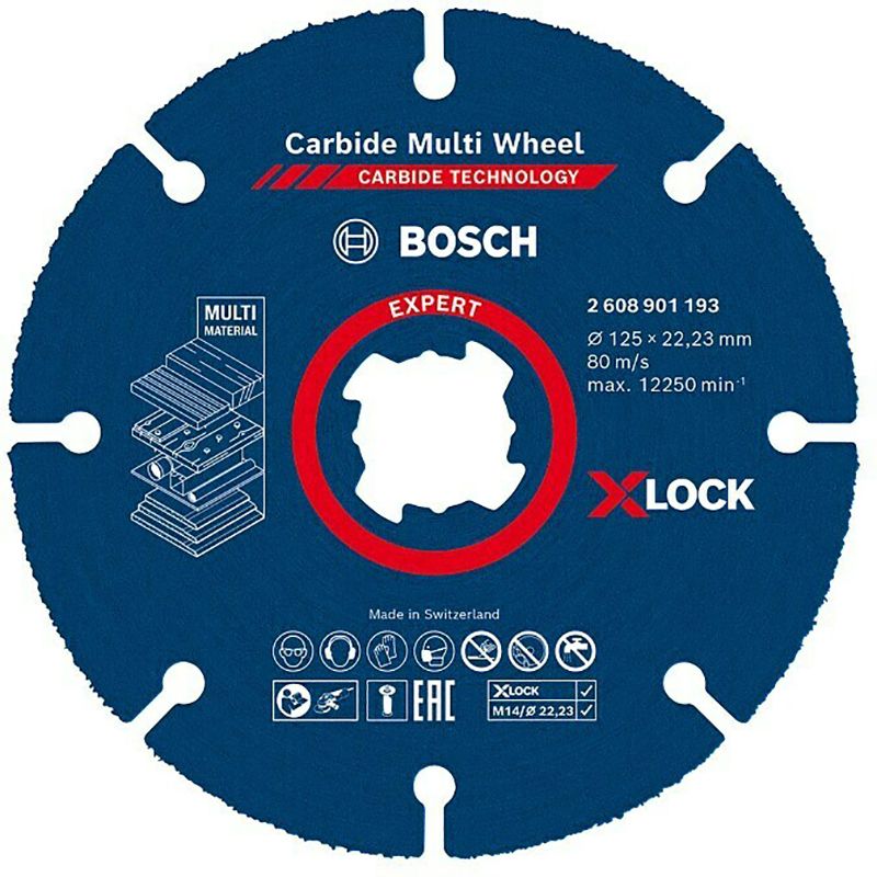 Bosch X-LOCK lõikeketas plastile ja puidule 125 x 1 x 22,23 mm 1tk