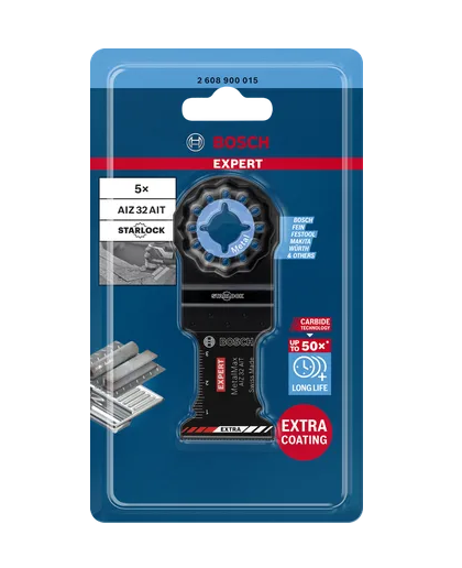 Универсальный инструмент GOP, полотно по металлу Bosch MetalMax AIZ32 AIT 32х40мм (5шт/упак.)