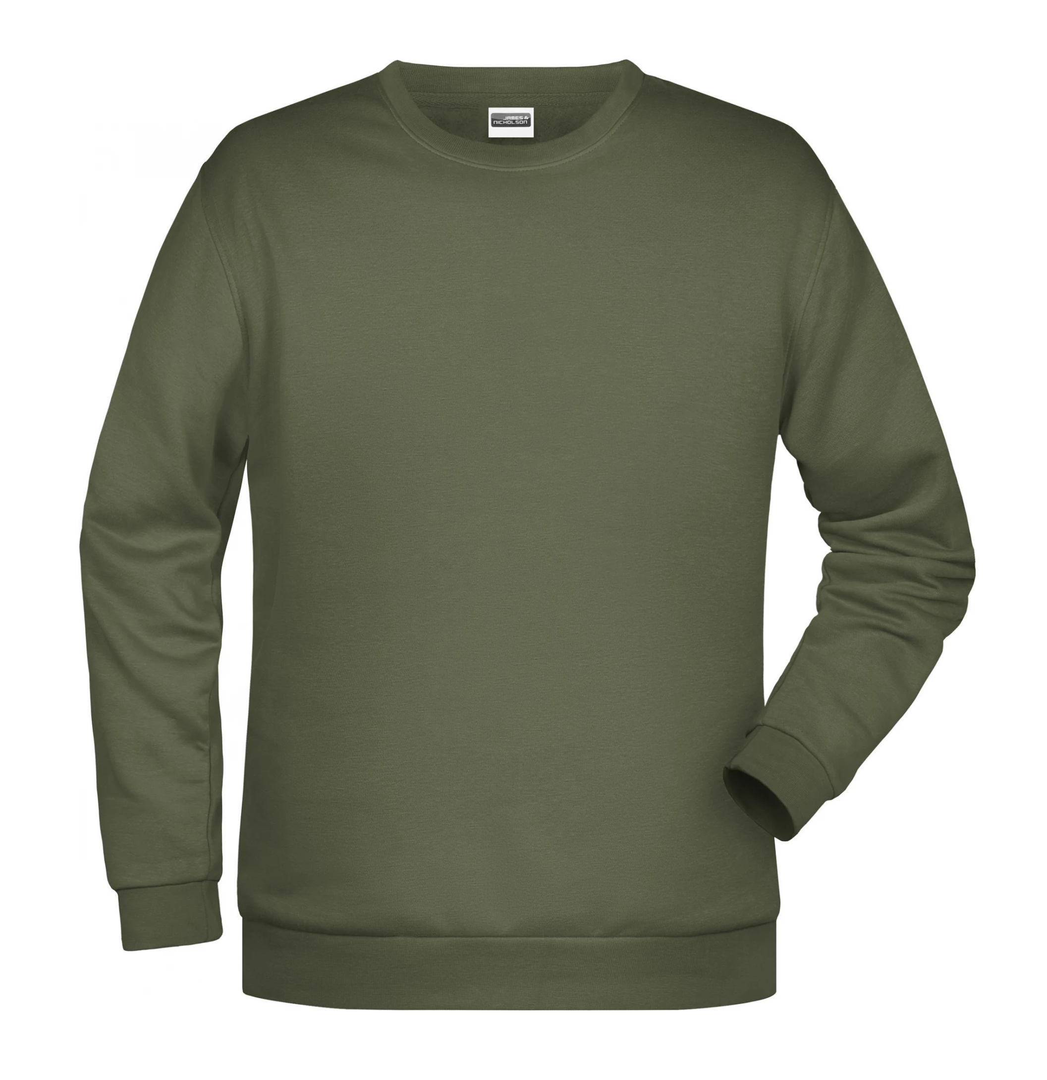 Свитер с круглым вырезом James & Nickolson Оливково-зеленый (Рождество)