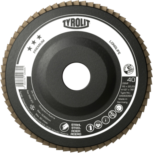 Tyrolit lamellketas ***125 x 22,2 ZA-60 LONGLIFE STEEL