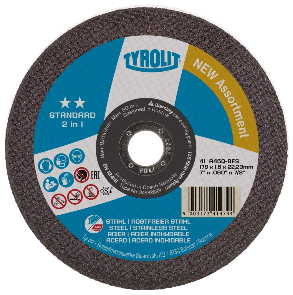 Tyrolit metallilõikeketas * 230x2,0x22,2 A30 BF INOX+STEEL Basic*