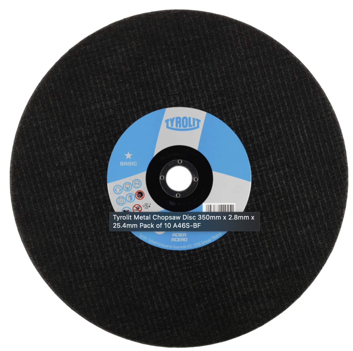 Tyrolit 41H** 400 x 4,3 x 25,4 A30 BF 100 м/с РЕЛЬС