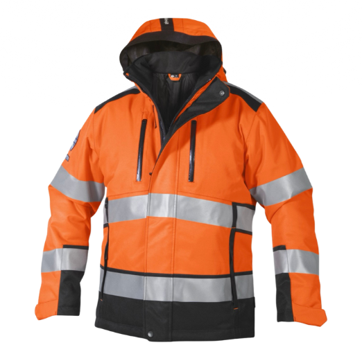 Зимняя куртка Björnkläder с капюшоном, оранжевый/черный