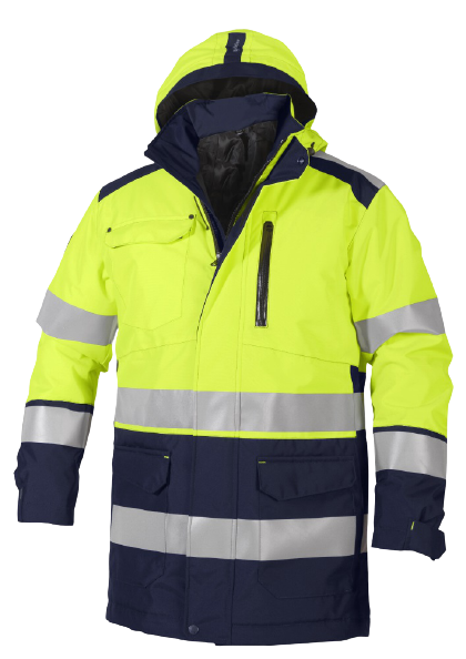 Björnkläder talveparka kapuutsiga, kollane/sinine