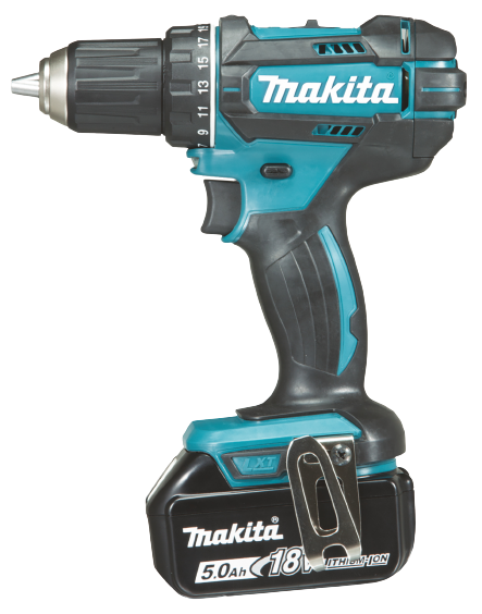 Komplekt Akutrell Makita DDF482RTJ + 2x 18V 5.0Ah akud ja akulaadija DC18RC