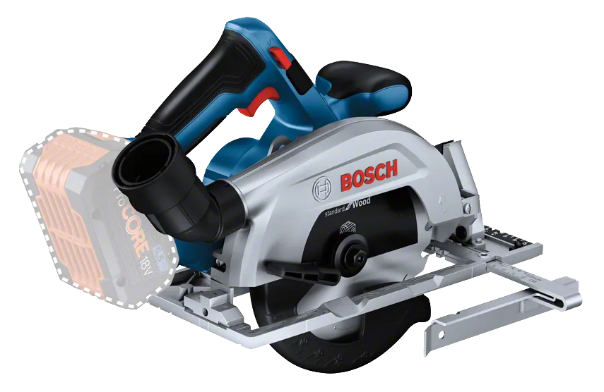 Аккумуляторная циркулярная пила Bosch GKS 18V-57-2 (диск справа) соло