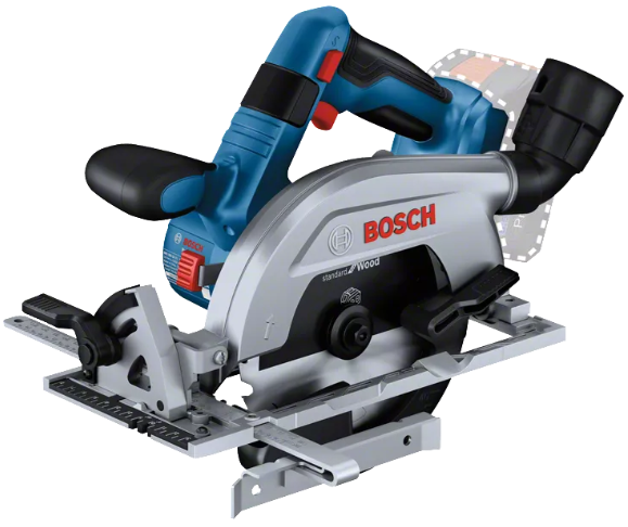 Аккумуляторная циркулярная пила Bosch GKS 18V-57-2 L (диск слева) Solo