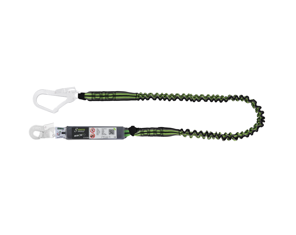 Kratos Hope 1-зубчатый эластичный страховочный трос с большим карабином 2м