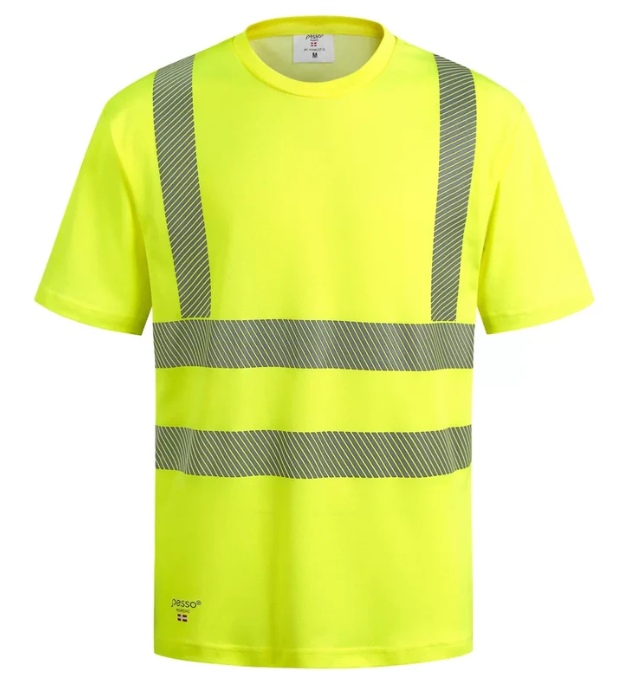 Футболка Pesso неоново-желтая со светоотражателями, класс 3
