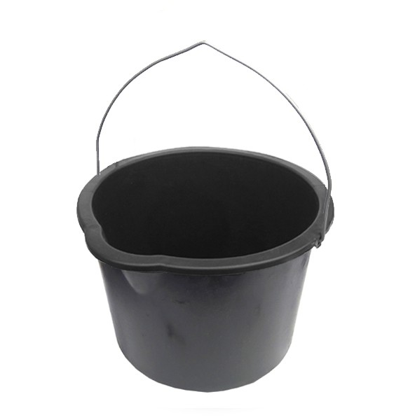Ведро для смешивания из черного пластика 20л ø345 мм, высота 275 мм