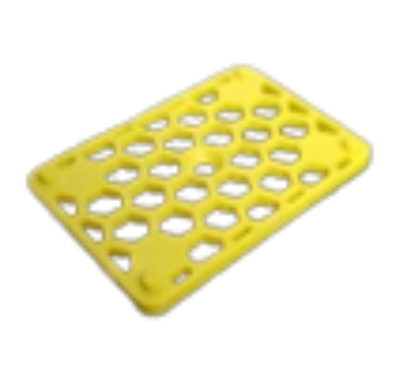 Пластина монтажная 50х75 - 3мм, в пакете 500 шт, (на подставке 24 000 шт)