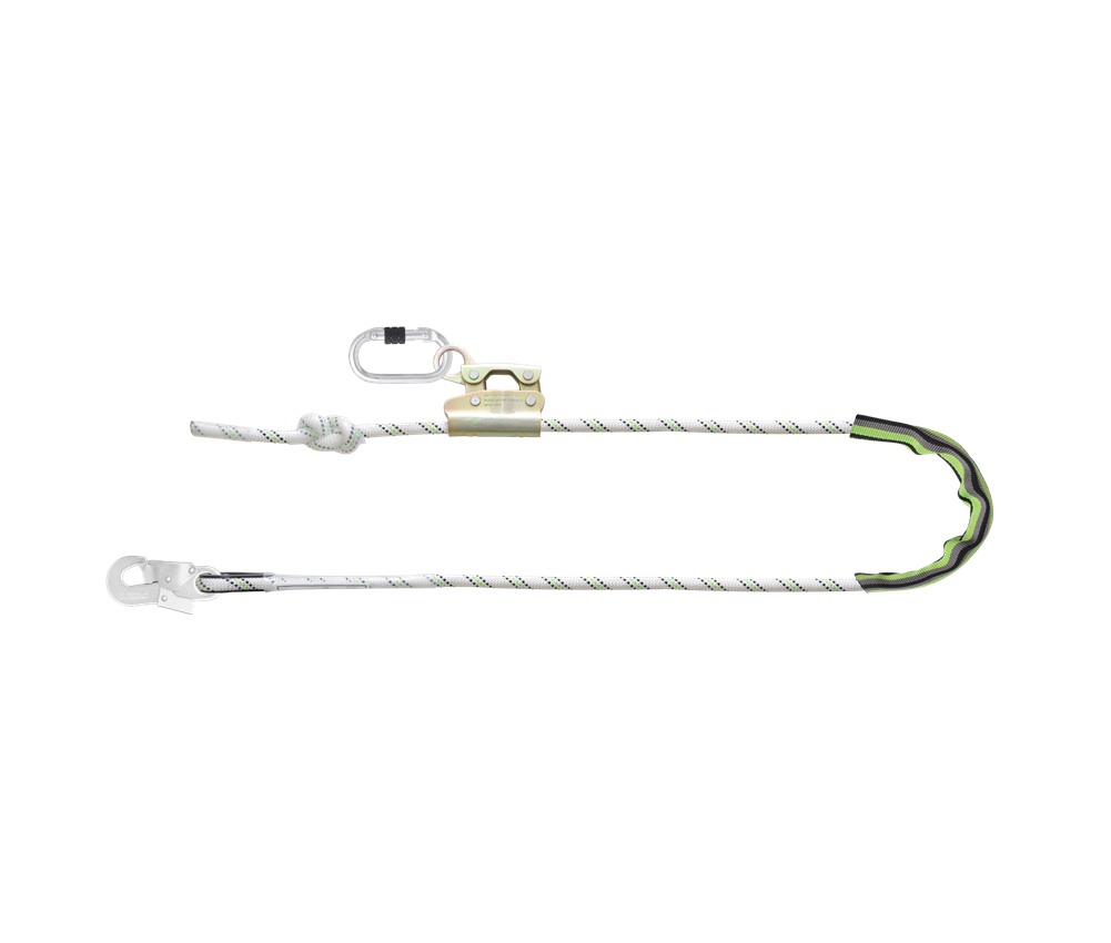 Регулируемая длина позиционирующей веревки со ползунком и карабином 2м.