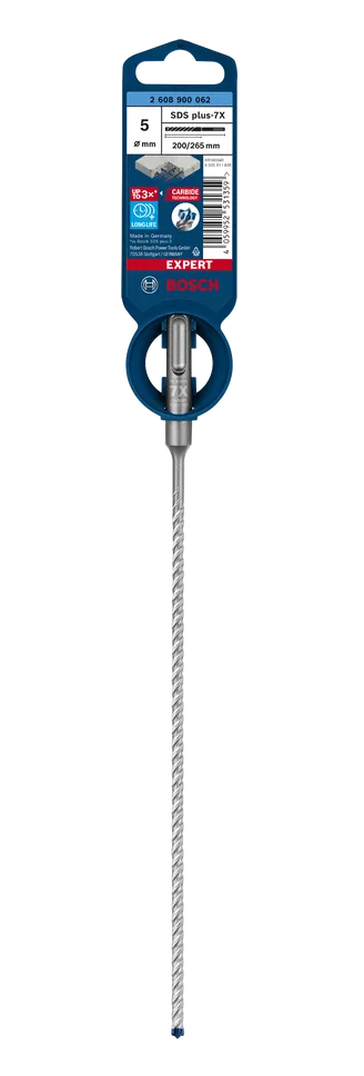 Bosch pure LongLife SDS-plus-7X pure 5х200х265мм, 1 тк.
