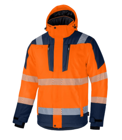 Зимняя куртка из софтшелла CANNYGO WELLGO ВИЧIS, синий/неоново-оранжевый, класс 3